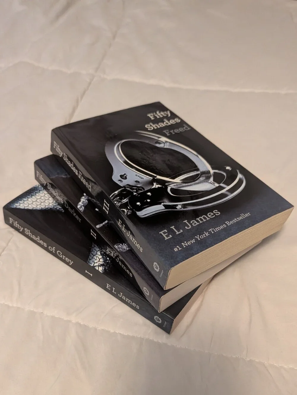 Fifty Shades Of Grey, Fifty Shades Darker, Fifty Shades Freed Paperback 3 Books